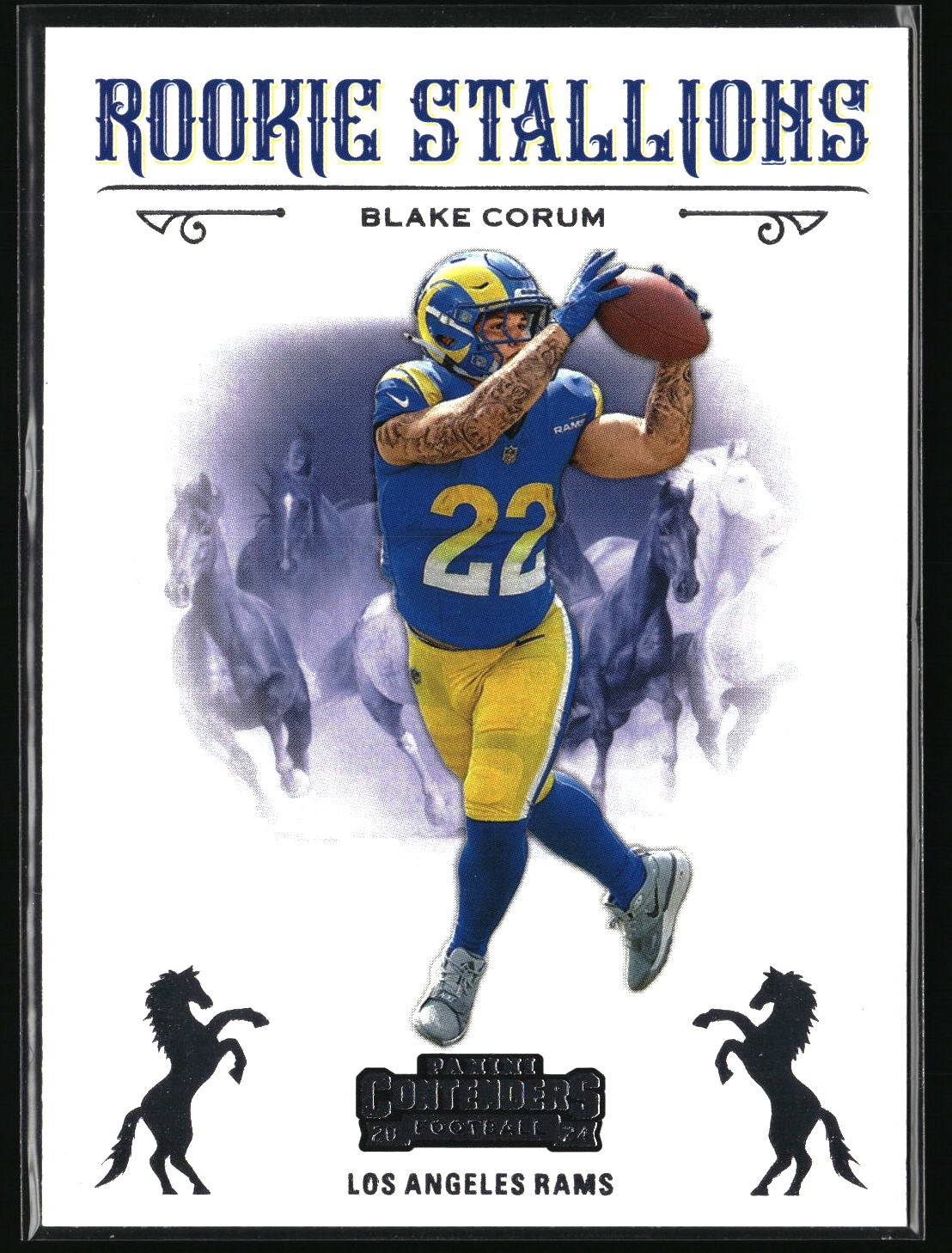 2024 Panini Contenders #21 Blake Corum Rookie Stallions
