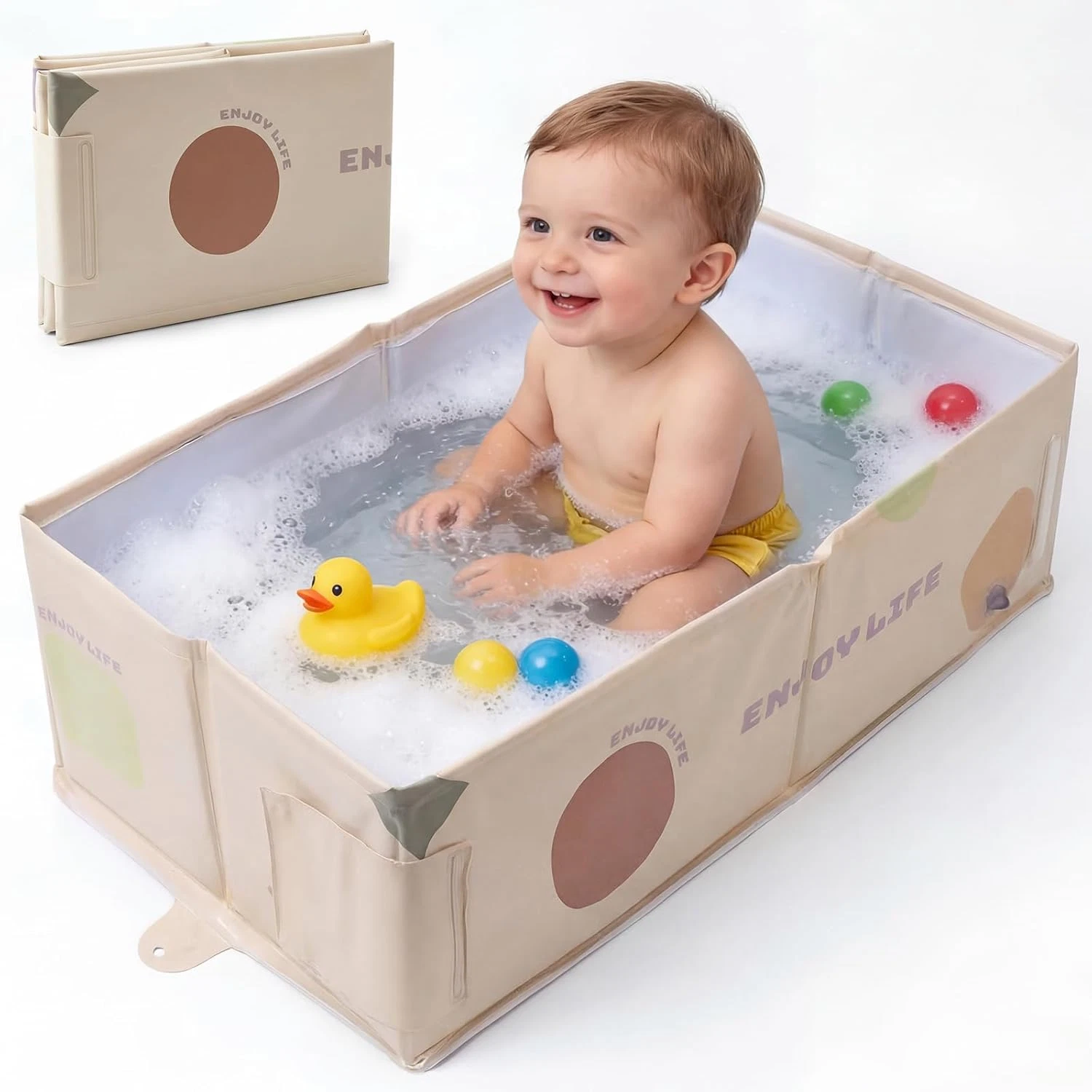 Foldable Baby Bath Tub, Extra Large Non-Slip Kids Bath Tub, Portable Space-Savin
Opens in a new wind