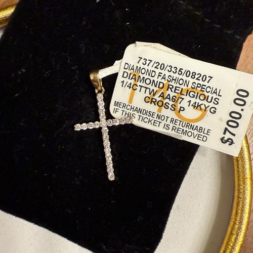 Macy's Diamond Cross 18" Pendant Necklace (1/4 ct.t.w.) - Picture 2 of 3