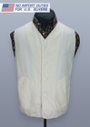 Private White VC Goodwood Jerkin M 4 White Cotton Workwear Vest Gilet Luxe UK