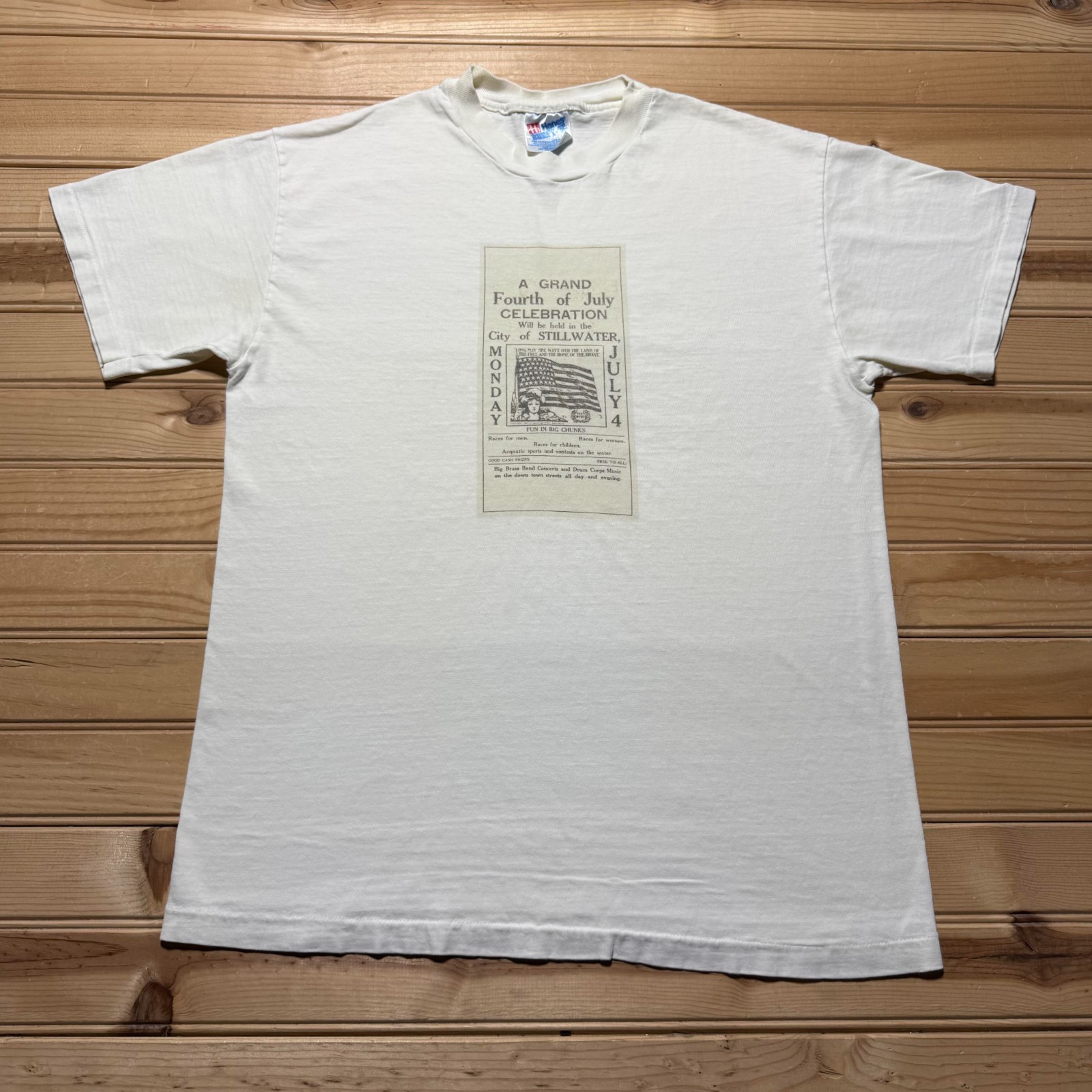 Vintage 90s Stillwater 4th of July Celebration Road Race T-Shirt USA Medium