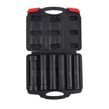 Deep Socket Set 6pc 1/2" Drive Extended Heavy Duty Hex Sizes 3/4" to 1-1/4"