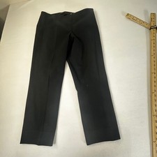 Elie Tahari Black Straight Leg Dress Pants Womens Size 8 Cotton Blend