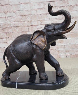 Kunst Deko Skulptur Loving Lucky Elefant Original Bronze Statue Skulptur Figur