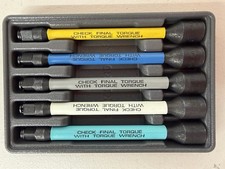 Snap On USA 5 Piece 1/2” Drive Torque Stick Extension Set And Tray 305TSKTA