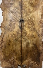Knife Scales Barky Golden Camphor Burl Bookmatch Handles 5.1"x3.2"x0.4"