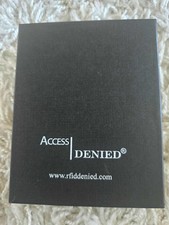 Access Denied Genuine Leather Slim Bifold Wallets For Men - Black