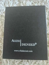 Access Denied Genuine Leather Slim Bifold Wallets For Men - Black