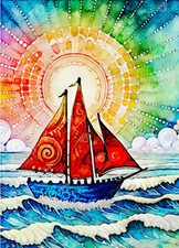 DIAMOND ART CLUB Sailing Away Diamond Art Kit