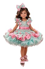 Girls Mint Pink Cupcake Birthday Princess Glitz Pageant Summer Dress.