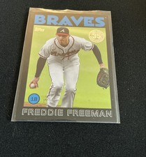 2021 Topps - 1986 Topps Baseball 35th Anniversary Freddie Freeman #86B-12 Black