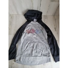 Adidas gray youth small pullover hoodie rainbow logo clothing