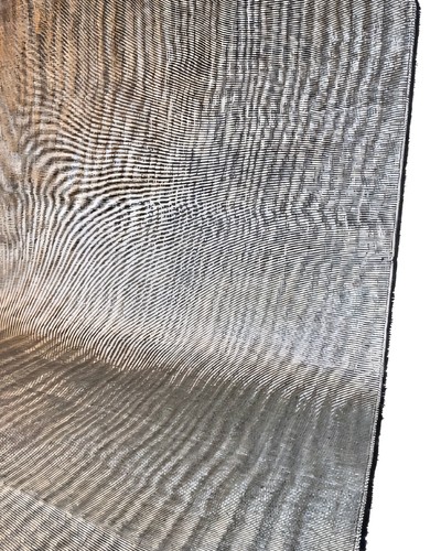 Silver Gray Silk Moire Watermark Patterned Fabric Fabric By 2 Meters. - Picture 3 of 4