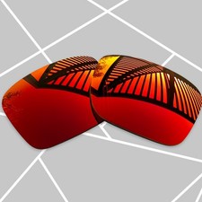TRUE Polarized Replacement Lenses for-Oakley Holbrook OO9102 Fire Red