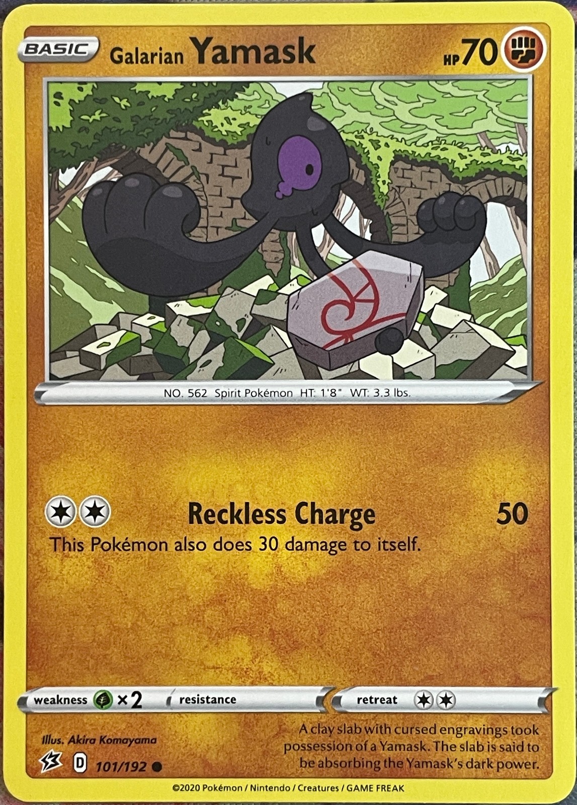 Galarian Yamask - 101/192 - Rebel Clash Pokemon 2020