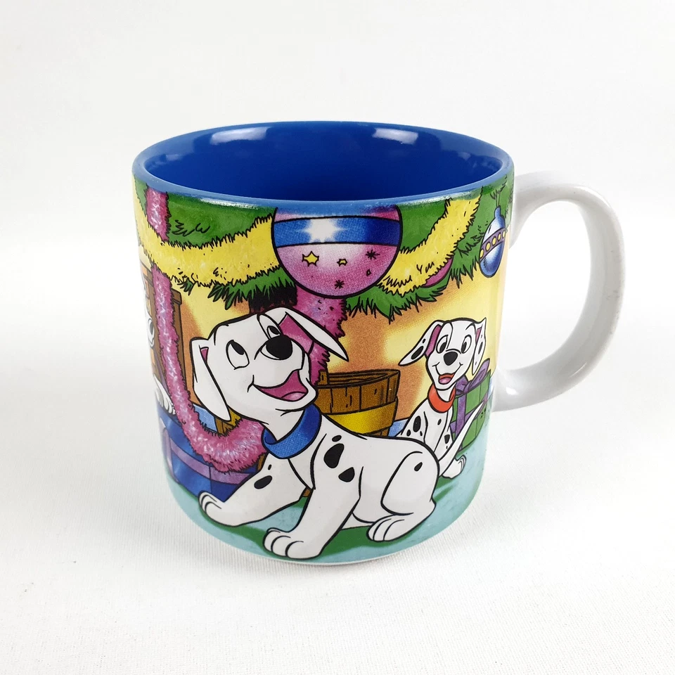 Disney Classic 101 Dalmatians Christmas Mug Coffee Tea Cup Ceramic 2001 Vintage - Image 4 of 4