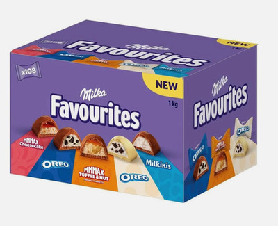 Milka Favoriten Sortiment Pralinen MMMAX Oreo Milkinis 108 Teile Mixpaket 1kg