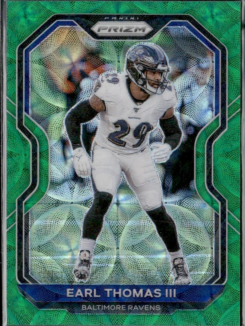 2020 Panini Prizm Earl Thomas III #42 Green Prizm /75 Ravens NFL