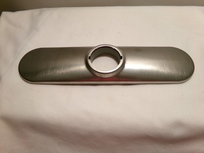 Brush Nickel Faucet Base Plate  2 1/2'' x 10 1/2''