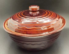 Vtg Marcrest USA Oven Proof Daisy Dot 8.25" Round Casserole with Lid