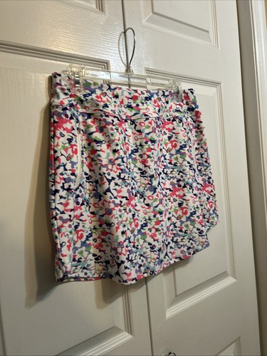 NWT LouKeith SkortTennis Pickleball Golf Skirt Size L Large Multicolor Print - Picture 2 of 11