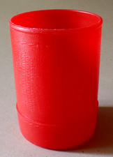 Vintage 1980-1990's Red Plastic MILTON BRADLEY MB Cup Made in USA
