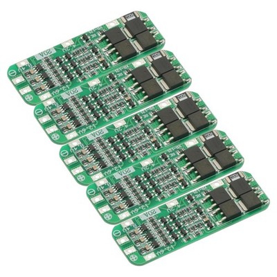 5PCS 3S BMS 20A Li-ion Lithium Battery 18650 Charger PCB Green 