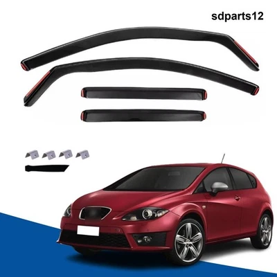 Déflecteurs de Vent Pluie d'Air Pour Seat Leon 2005-2012 / 4Pcs - Photo 1/4