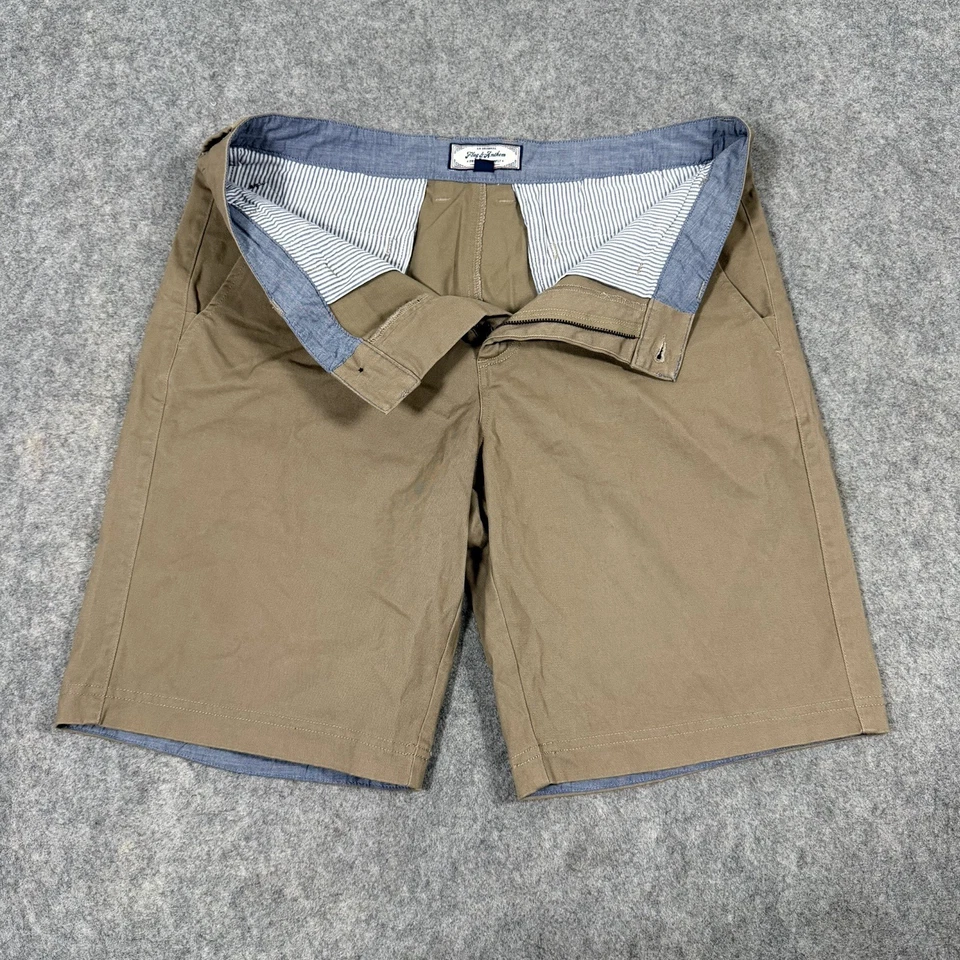 Flag & Anthem Chino Shorts Men's Size 32 (Actual Fits 35.5x10) Light Brown Kahki - Image 3 of 4