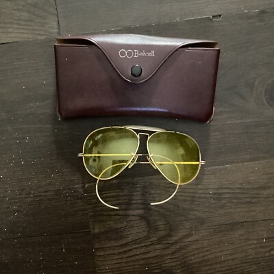 Bushnell F-601 japan Bausch And Lomb Aviator Sunglasses Gold