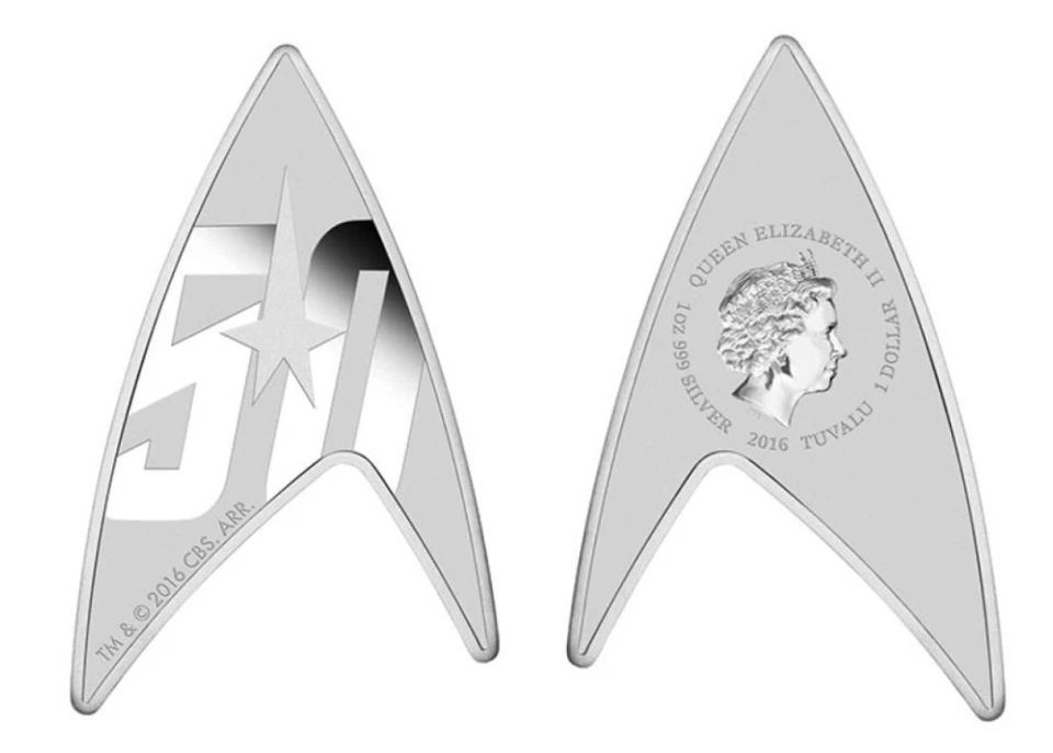 Australia 2016 Star Trek The Original Series 50th Ann. Moneda Delta Plata 1oz Foto 2 de 3