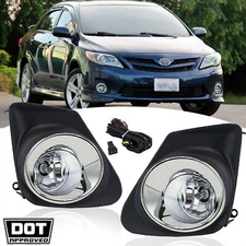 For 2011 2012 2013 Toyota Corolla Bumper Chrome Driving Fog Lights Lamps Pair