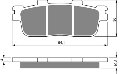 Brake Disc Pads Rear Goldfren For Daelim ET 250 Quad 2008