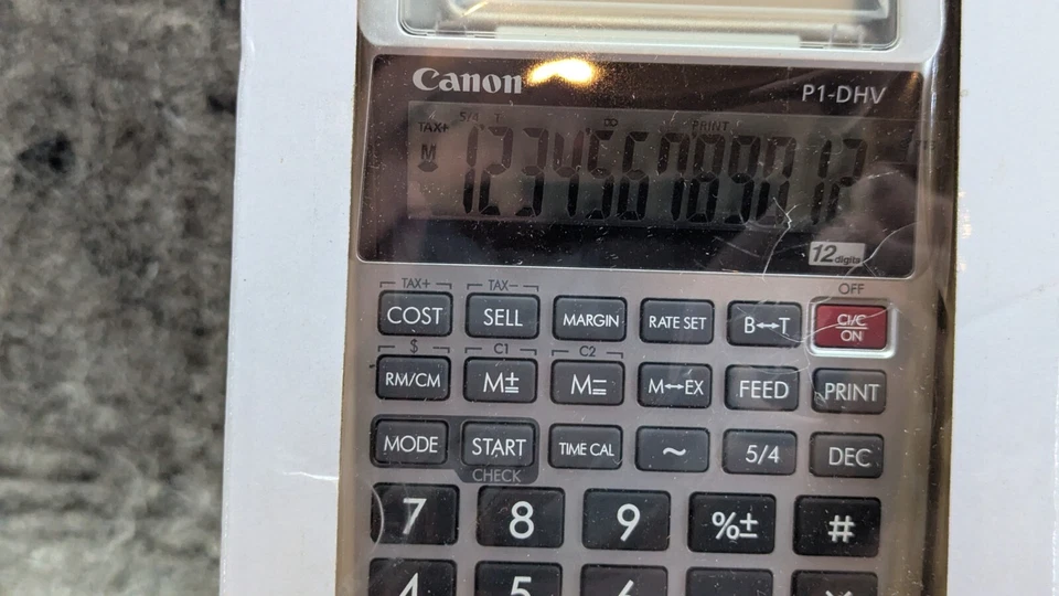 🔥New Unopened🔥 Canon P1-DHV, 12-Digit Handheld  Portable Printing Calculator - Image 4 of 4