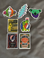 Lot 7 GRATEFUL DEAD 1 1/4" to 2 3/4" JERRY GARCIA Band STICKERS Fast FREE 