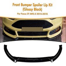 Front Bumper Spoiler Splitter Lip For Ford Focus St Mk3.5 2015-2018 16 17 Black
