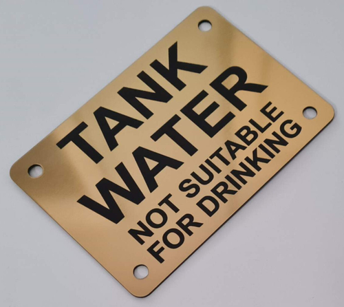 Tank Water Not Suitable For Drinking Sign Plaque 7 sizes 30 colors Outdoor Rated - Picture 31 of 128