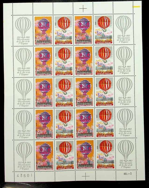 FRANCE Sc 1864a NH MINISHEET OF 1983 - BALLOONS - (DL24)