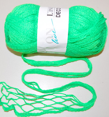 100g DECO Neon ONline Garne stricken basteln dekorieren Schalwolle neongrün 908