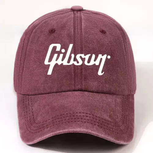 NEW - Vintage Style Gibson Guitar Cap Hat Baseball Burgundy/Maroon