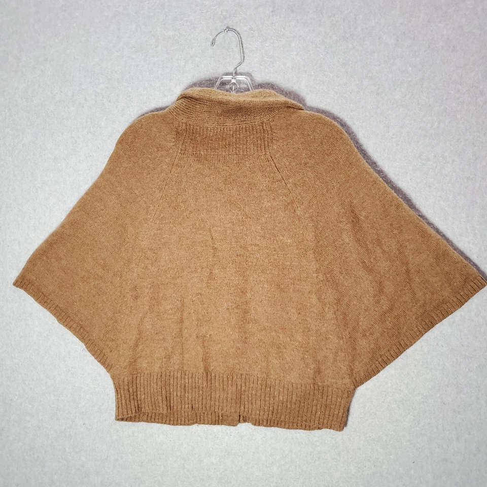 Classiques Entier Mujeres Suéter Grande Marrón Tejido Cárdigan Mezcla Lana Poncho Foto 4 de 4