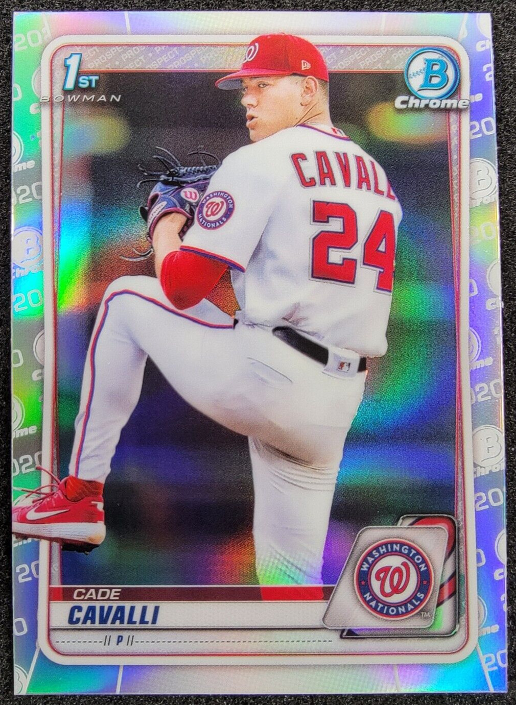 2020 Bowman Chrome Draft 1st REFRACTOR Cade Cavalli #BD-24 Nationals