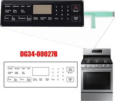 Membrane Switch Touchpad Overlay Replace for Samsung Range Sove Oven DG34-00027B