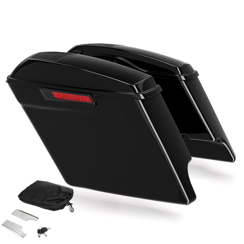 5" Stretched Saddlebags 6" x 9"Speaker Cutout For Harley Street Road Glide 93-13 - Picture 1 of 16