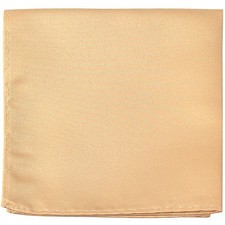 New men's polyester solid beige hankie pocket square formal wedding prom party