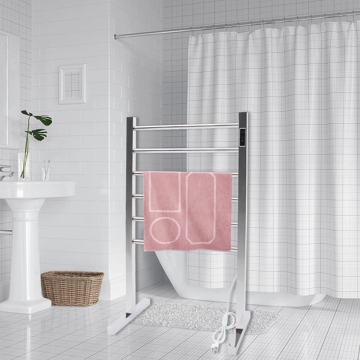 Electric Wet Towel Dryer Warmer 6x19.6u0026#034;Rails Stainless Steel Bathroom  Laundry | eBay
