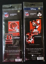TWO (2) DIFFERENT CINCINNATI BENGALS 2/SIDED GARDEN FLAGS FROM WINCRAFT