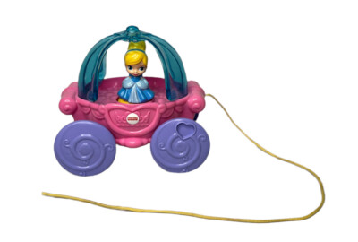 Fisher Price Baby Disney Princess Musical Carriage Pull Toy Cinderella 