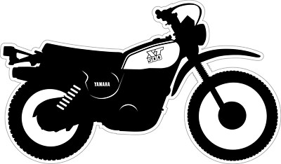 XT500'86-'87 Aufkleber stilisiertes Motiv schwarz glänzend Abm. ca. 100x58mm