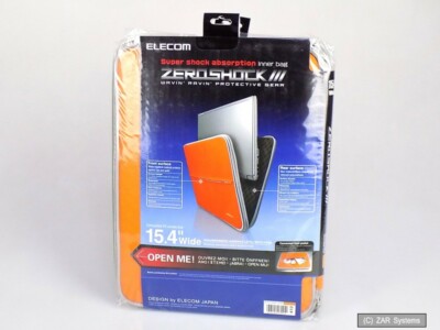 Elecom Zero Shock 15.4 Zoll Wide Screen Laptop Schutz Tasche Hülle Case Orange